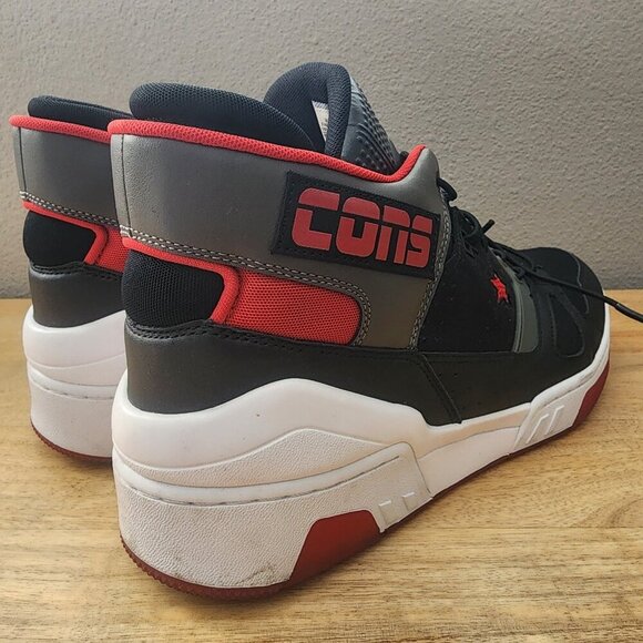 Converse Cons ERX 260 Mid Top Black Enamel Red Carbon Grey 165079c Shoes Mens 12 - Picture 2 of 13